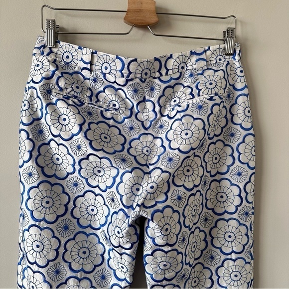 Diane Von Furstenberg-Embroidered Floral 100% Silk Crop Dress Trouser (Size:4) - Picture 8 of 12